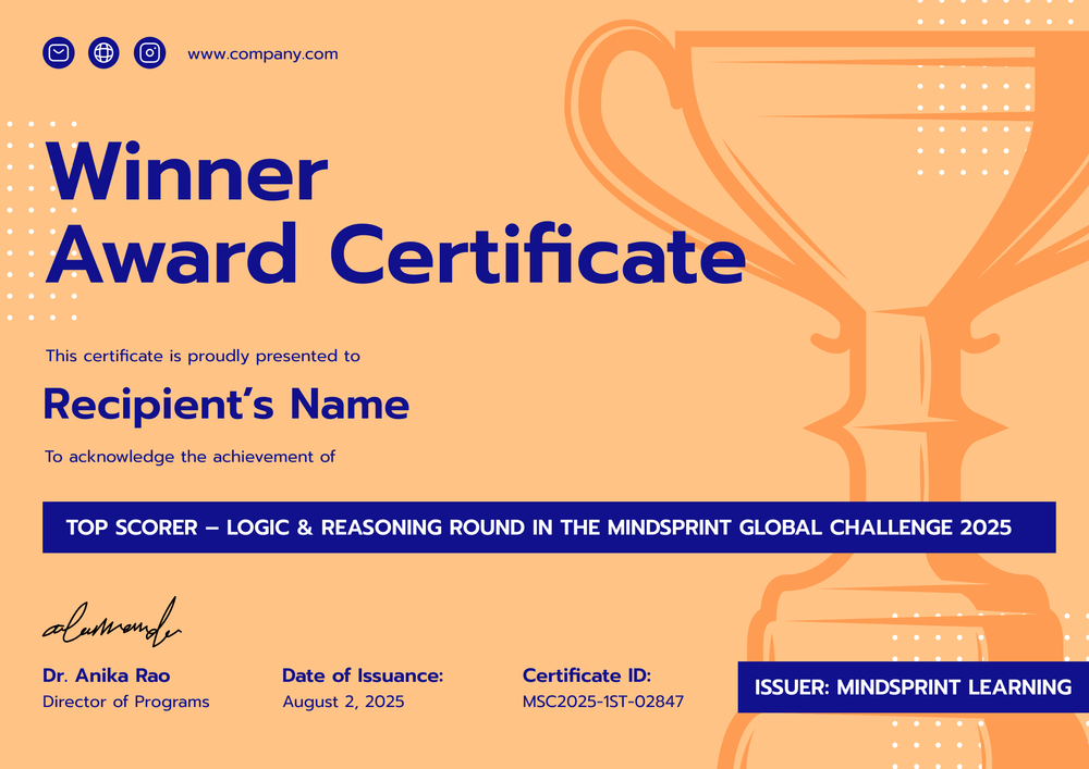 Orange Winner Certificate Template – Landscape Orange Winner Certificate Template – Landscape