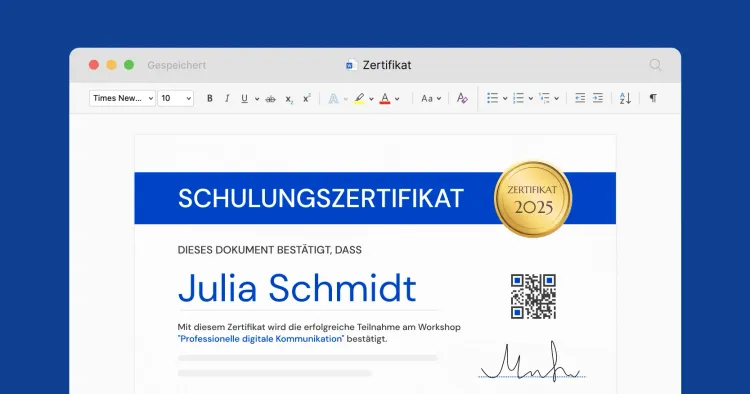 Wie erstellt man ein Zertifikat in Word? (Update 2026) cover image Wie erstellt man ein Zertifikat in Word? (Update 2026) cover image