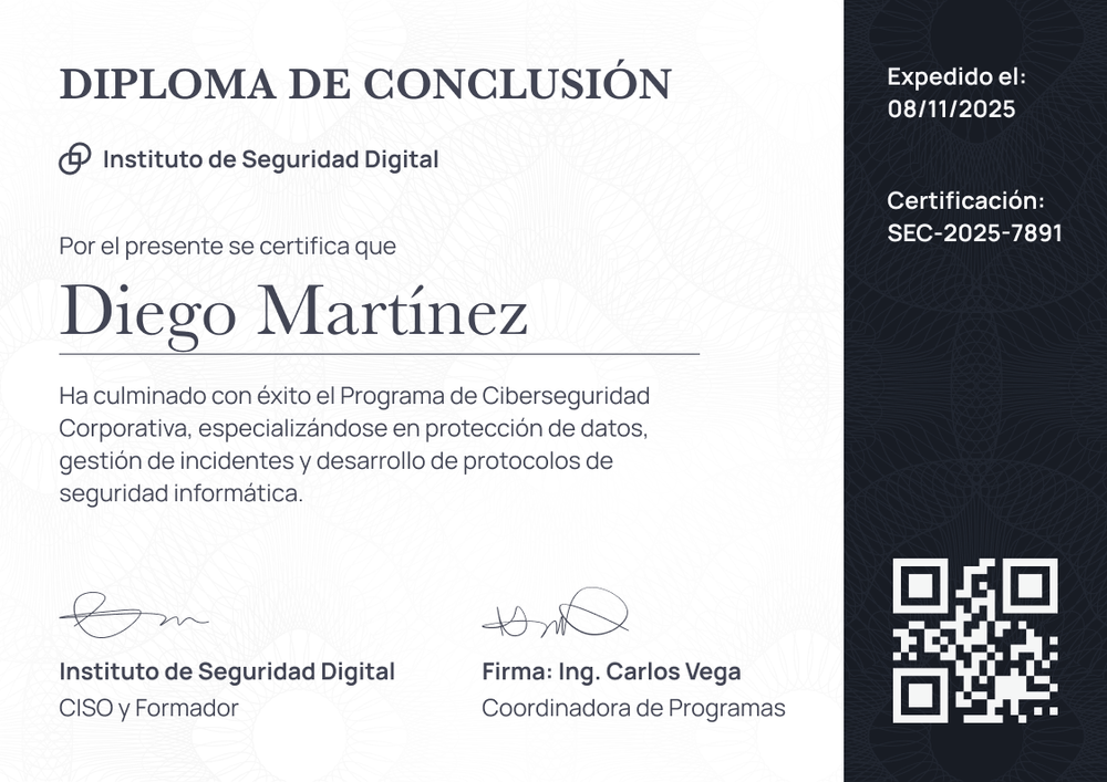 Plantilla certificado de finalización práctica – Horizontal Plantilla certificado de finalización práctica – Horizontal