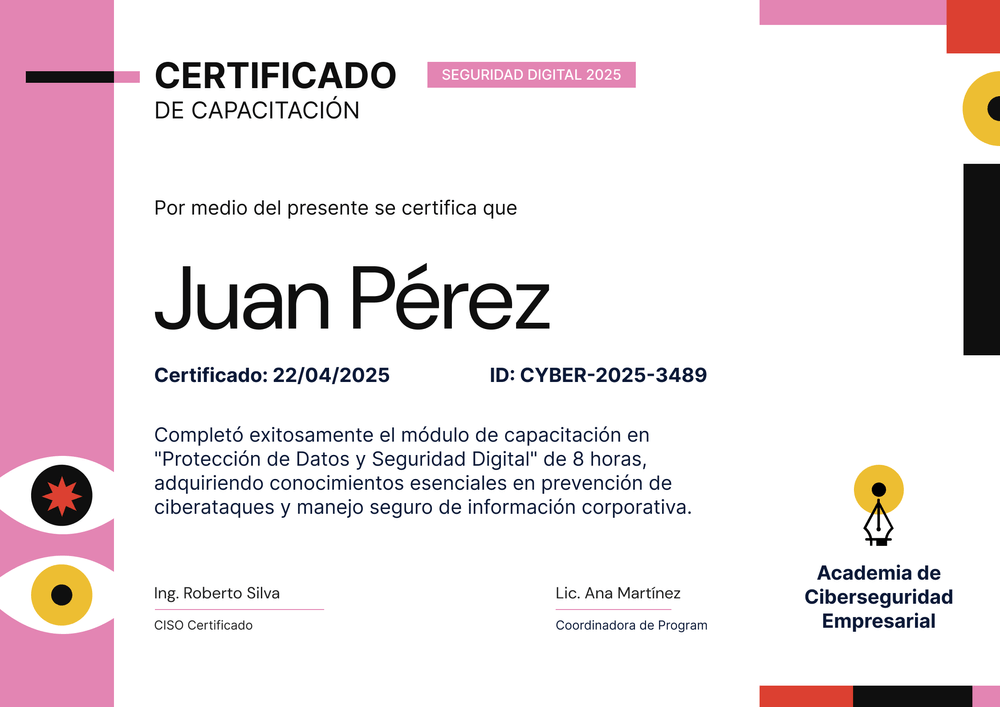 Modelo de certificado de capacitación creativo – Horizontal Modelo de certificado de capacitación creativo – Horizontal