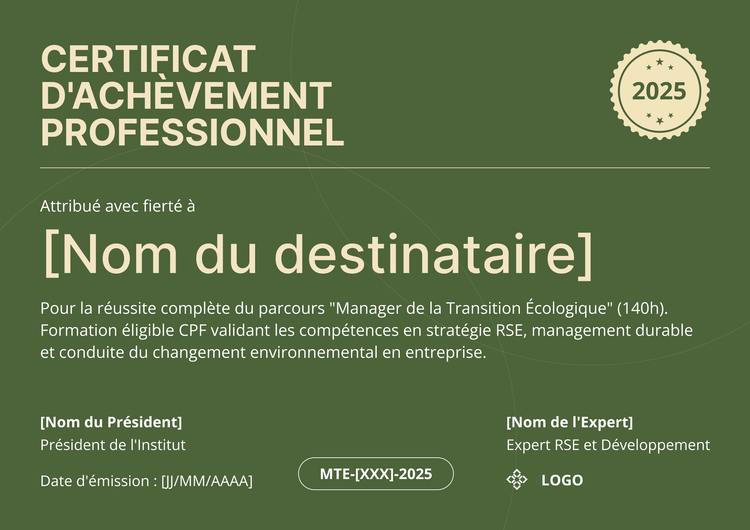Modèle certificat achèvement minimaliste et moderne Modèle certificat achèvement minimaliste et moderne
