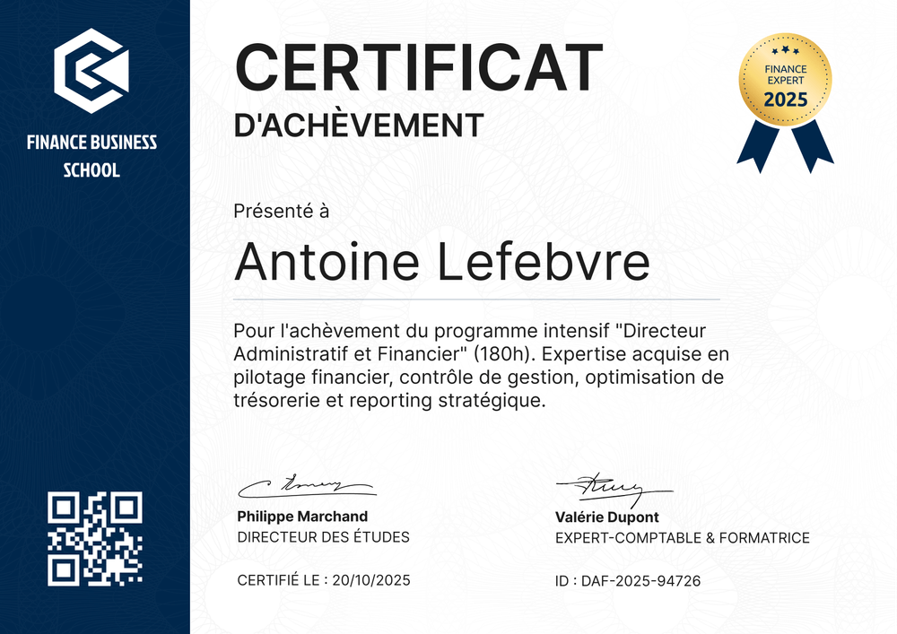 Certificat achèvement modèle – Paysage Certificat achèvement modèle – Paysage