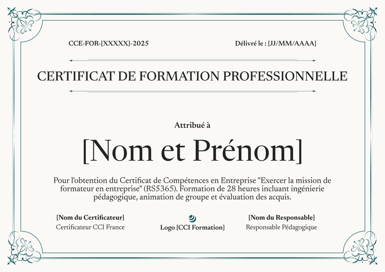 Modèle certificat de réalisation formation simple et élégant Modèle certificat de réalisation formation simple et élégant