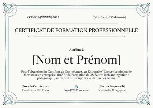 Modèle de certificat de formation simple et élégant – Paysage Modèle de certificat de formation simple et élégant – Paysage