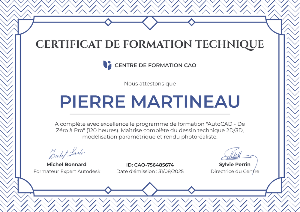 Créez votre modèle de certificat de formation simple et cadré - Paysage Créez votre modèle de certificat de formation simple et cadré - Paysage