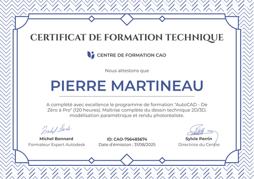 Créez votre modèle de certificat de formation simple et cadré - Paysage Créez votre modèle de certificat de formation simple et cadré - Paysage