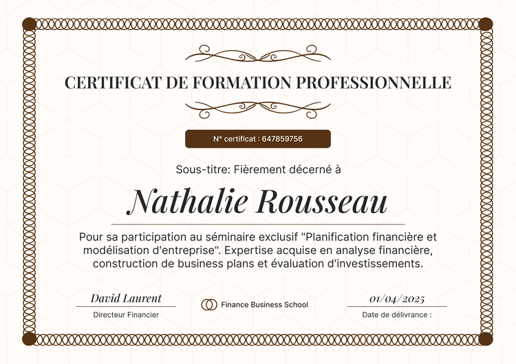 Modèle certificat de réalisation formation formel et détaillé Modèle certificat de réalisation formation formel et détaillé
