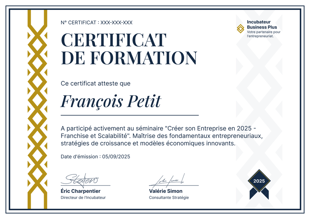 Modèle de certificat de formation exceptionnel – Paysage Modèle de certificat de formation exceptionnel – Paysage