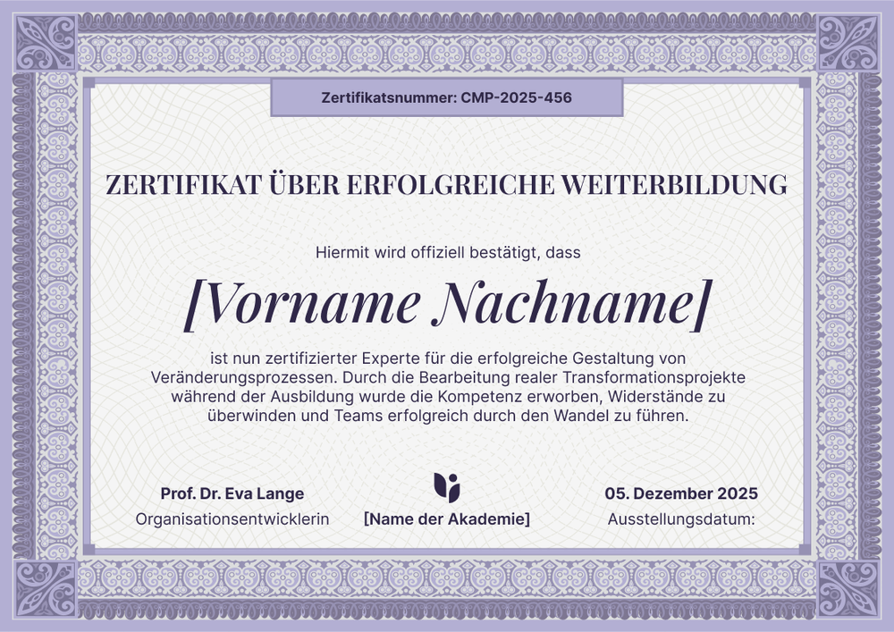 Abschlusszertifikat Vorlage – Querformat Abschlusszertifikat Vorlage – Querformat