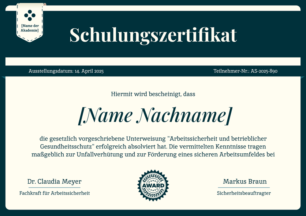 Formelle akademische Schulungszertifikat Vorlage – Querformat Formelle akademische Schulungszertifikat Vorlage – Querformat