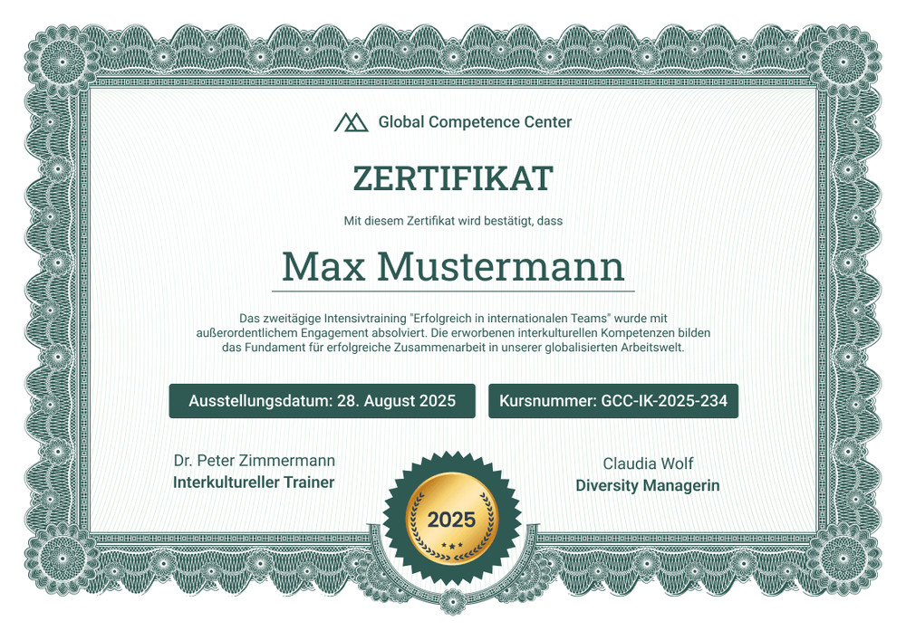 Dekorative Schulungszertifikat Vorlage – Querformat Dekorative Schulungszertifikat Vorlage – Querformat