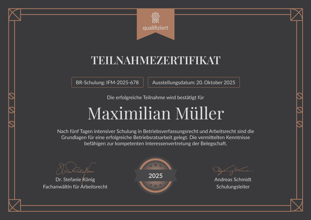 Dunkle Schulungszertifikat Vorlage – Querformat Dunkle Schulungszertifikat Vorlage – Querformat