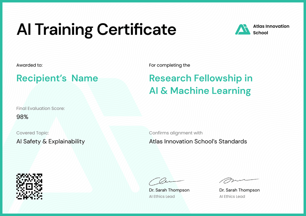 Professional AI Certificate Template – Landscape Professional AI Certificate Template – Landscape