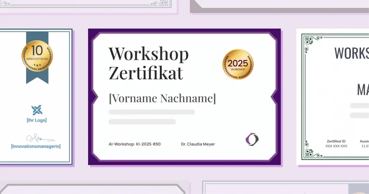 15 kostenlose Workshop Zertifikat Vorlagen zum Download 2025 cover image 15 kostenlose Workshop Zertifikat Vorlagen zum Download 2025 cover image