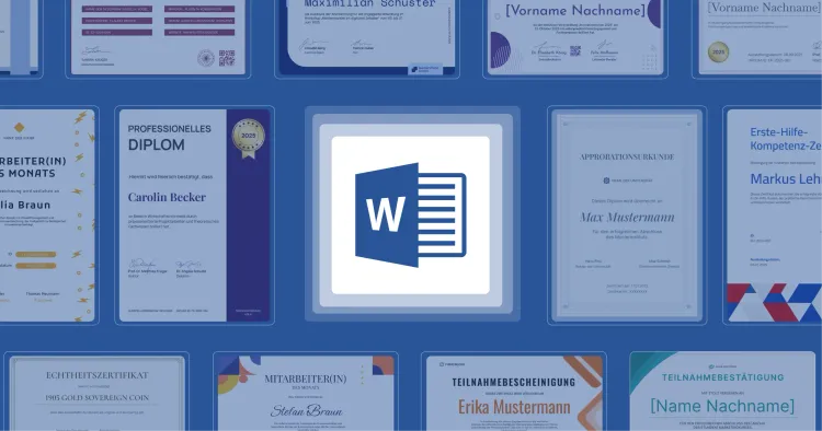 23 kostenlose Word Zertifikat Vorlagen 2025 (+ Zertifikate) cover image 23 kostenlose Word Zertifikat Vorlagen 2025 (+ Zertifikate) cover image