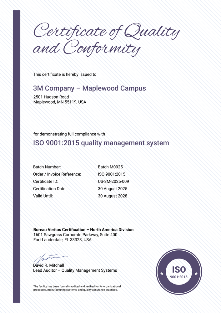 Certificate of Quality Template – Portrait Certificate of Quality Template – Portrait