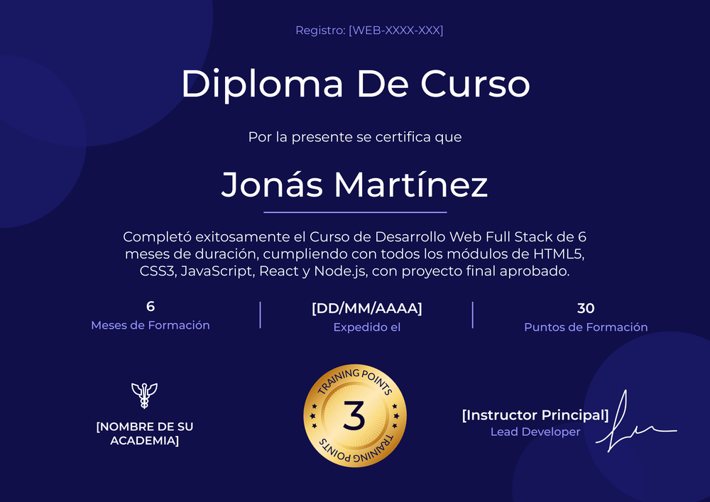 Modelo de certificado de curso majestuoso – Horizontal Modelo de certificado de curso majestuoso – Horizontal
