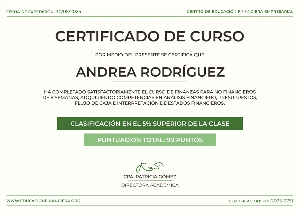 Modelo de certificado de curso fresco – Horizontal Modelo de certificado de curso fresco – Horizontal