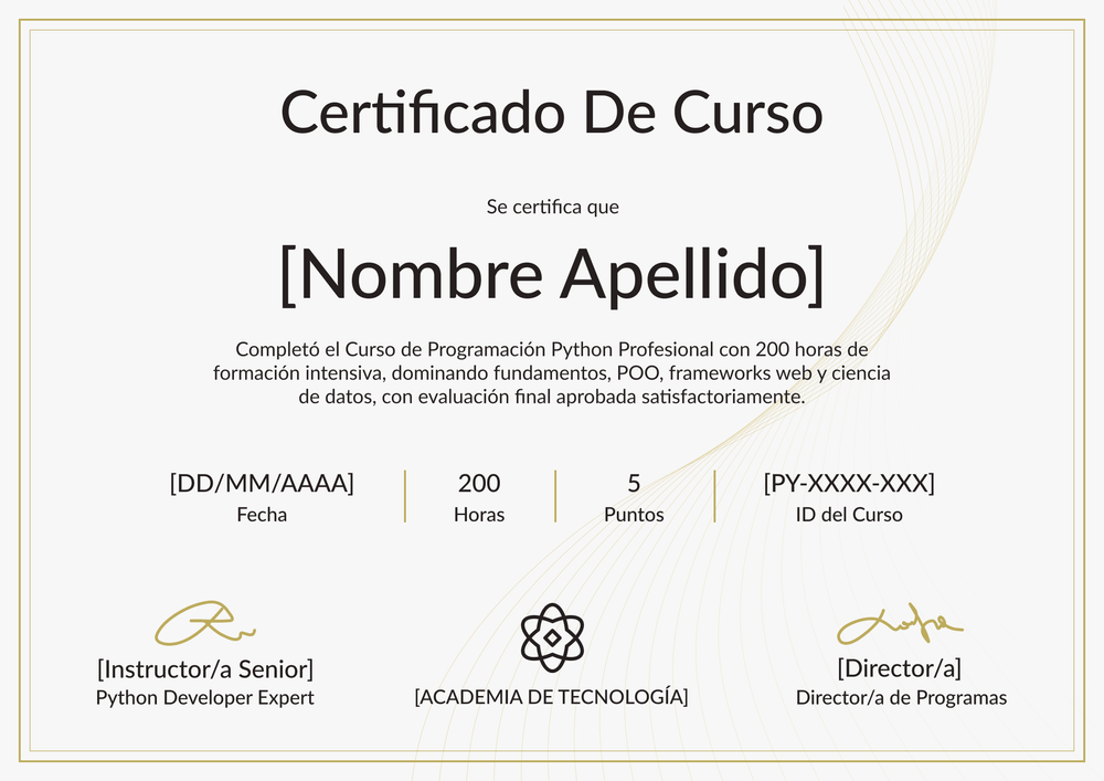 Modelo de certificado de curso editable online – Horizontal Modelo de certificado de curso editable online – Horizontal