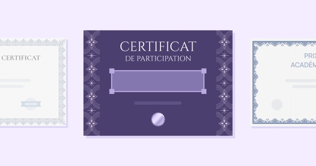 Modèles de diplôme vierge à remplir