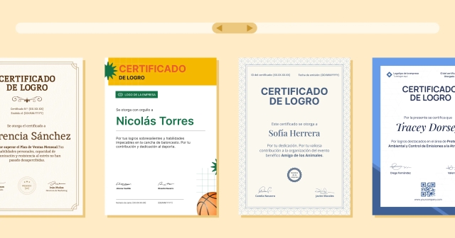 15 modelos de certificado de logro