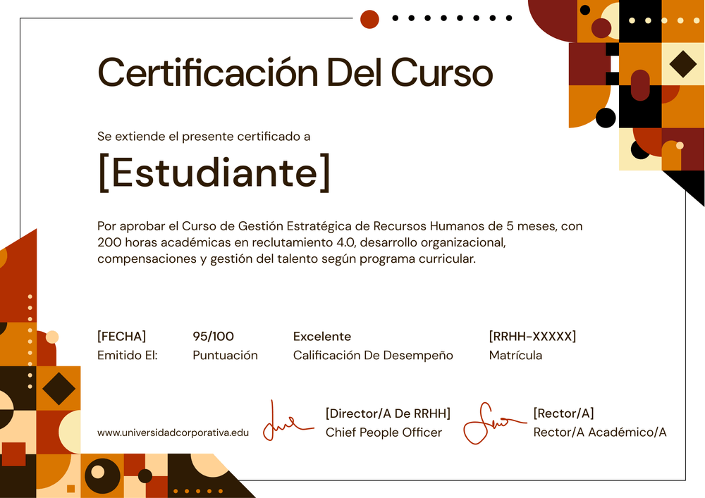 Modelo de certificado de curso único – Horizontal Modelo de certificado de curso único – Horizontal