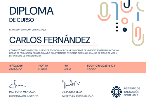 Modelo de certificado de curso llamativo – Horizontal Modelo de certificado de curso llamativo – Horizontal