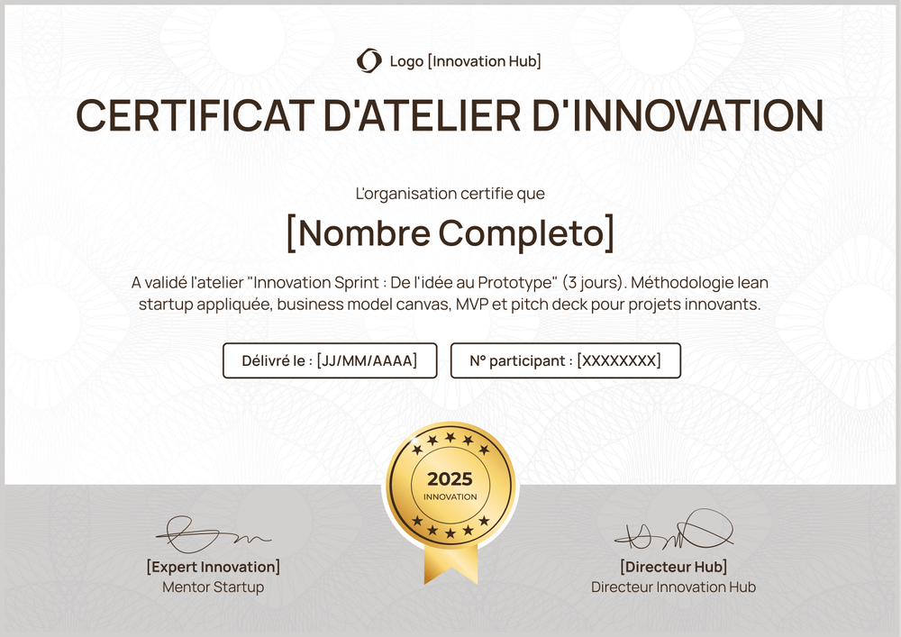 Certificat atelier organisé – Paysage Certificat atelier organisé – Paysage