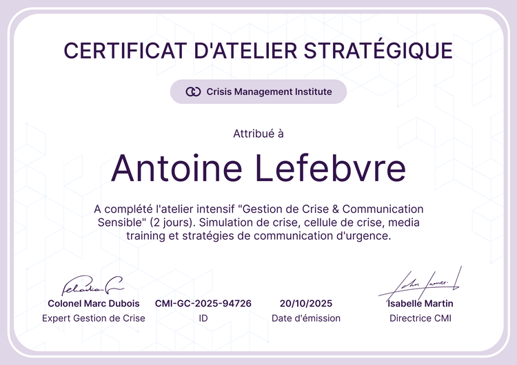 Certificat atelier frais et professionnel Certificat atelier frais et professionnel