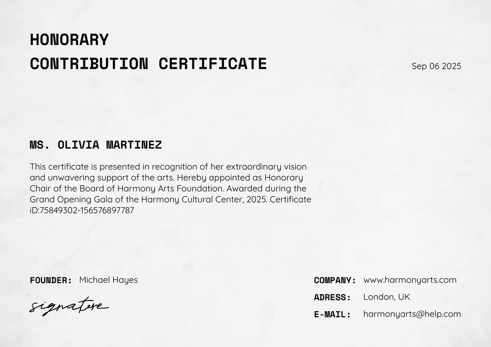 Minimal Honorary Certificate Template to Design Online - Lanscape Minimal Honorary Certificate Template to Design Online - Lanscape