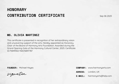 Minimal Honorary Certificate Template to Design Online - Lanscape Minimal Honorary Certificate Template to Design Online - Lanscape