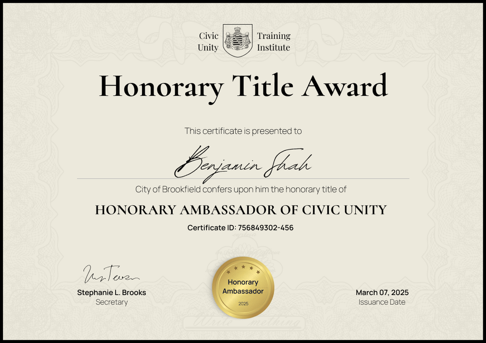 Personalize Formal Honorary Certificate Templates with Certifier - Landscape Personalize Formal Honorary Certificate Templates with Certifier - Landscape