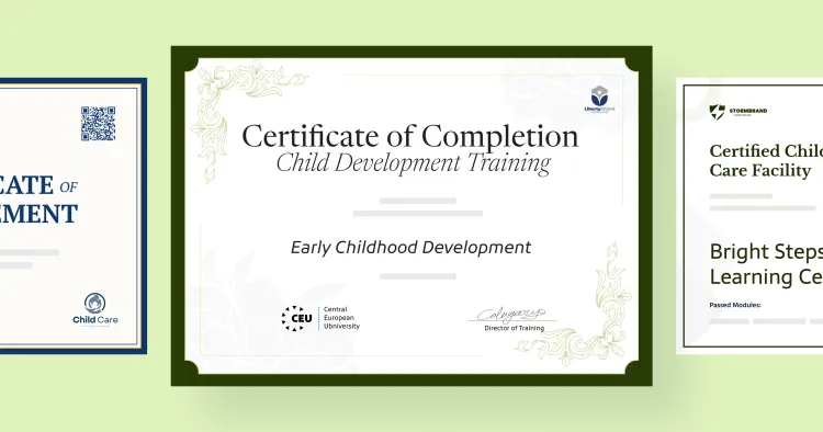 15 Child Care Certificate Templates to Edit for Free cover image 15 Child Care Certificate Templates to Edit for Free cover image