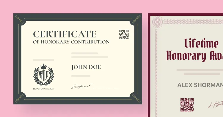 15 Free Honorary Certificate Templates cover image 15 Free Honorary Certificate Templates cover image