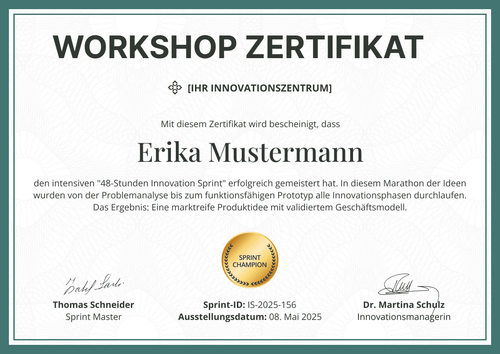 Zertifikat Workshop Vorlage – Querformat Zertifikat Workshop Vorlage – Querformat