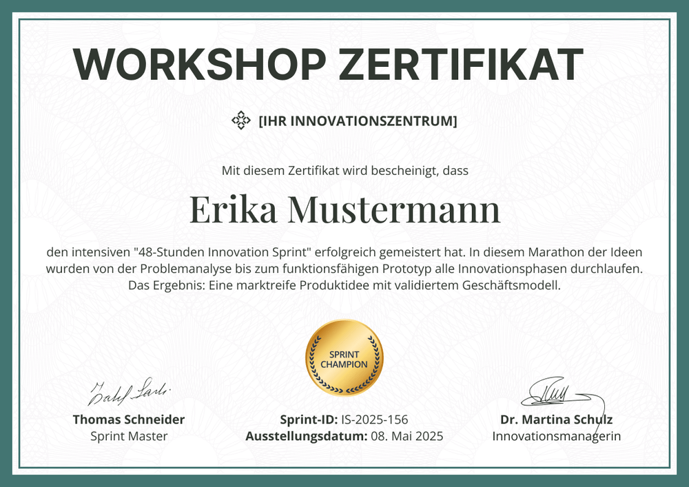 Zertifikat Workshop Vorlage – Querformat Zertifikat Workshop Vorlage – Querformat