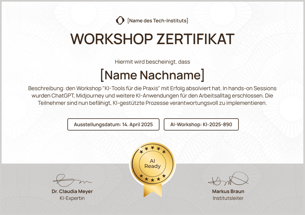 Digital Marketing Zertifikat Workshop Vorlage kostenlos - Querformat Digital Marketing Zertifikat Workshop Vorlage kostenlos - Querformat