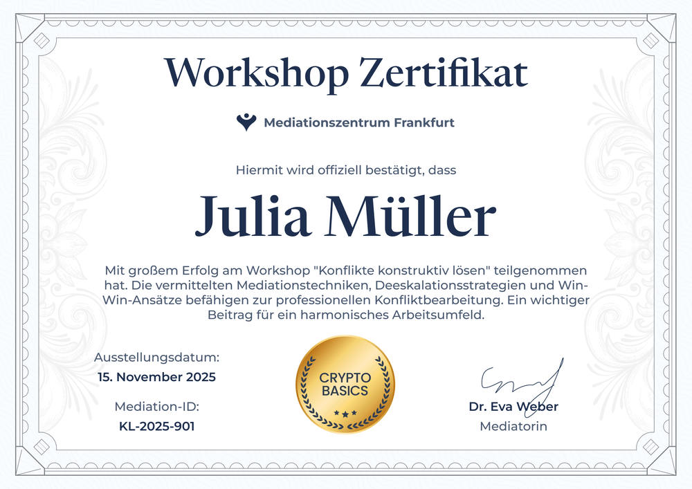 Konfliktlösung Zertifikat Workshop Vorlage jetzt erstellen - Querformat Konfliktlösung Zertifikat Workshop Vorlage jetzt erstellen - Querformat