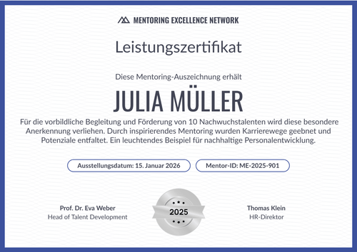 Leistungszertifikat für HR-Auszeichnungen – Querformat Leistungszertifikat für HR-Auszeichnungen – Querformat