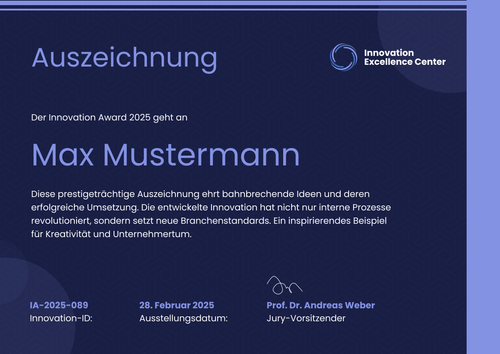 Auszeichnung Vorlage kostenlos – Querformat Auszeichnung Vorlage kostenlos – Querformat