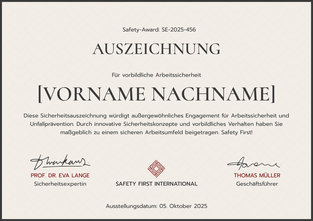 Professionelle Auszeichnung Vorlage – Querformat Professionelle Auszeichnung Vorlage – Querformat