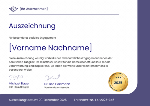 Funktionale Auszeichnung Vorlage – Querformat Funktionale Auszeichnung Vorlage – Querformat