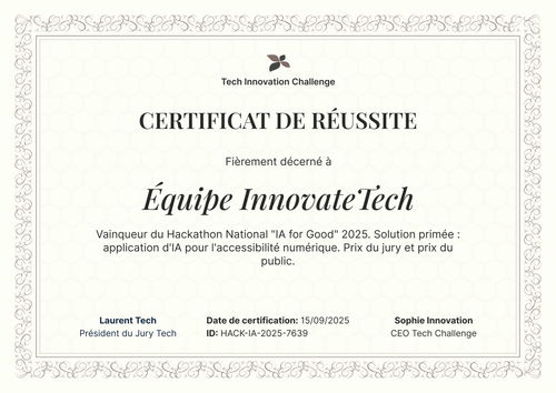 Certificat de réussite modèle traditionnel – Paysage Certificat de réussite modèle traditionnel – Paysage