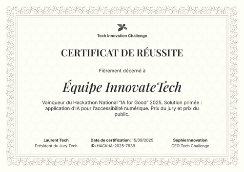 Certificat de réussite modèle traditionnel – Paysage Certificat de réussite modèle traditionnel – Paysage