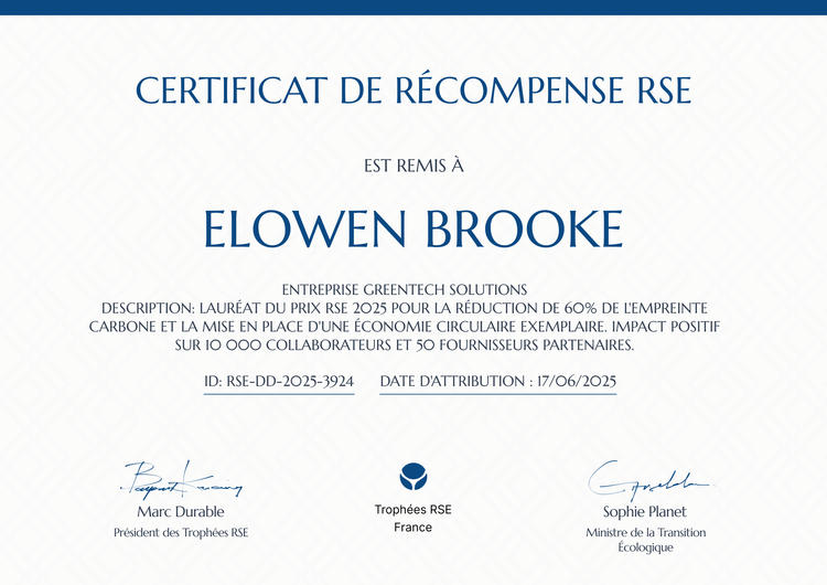 Modèle de certificat de récompense simple et minimaliste Modèle de certificat de récompense simple et minimaliste