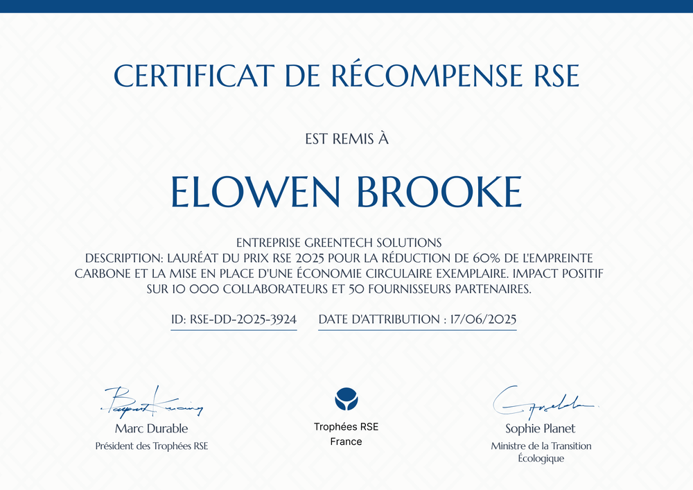 Certificat de récompense simple et minimaliste – Paysage Certificat de récompense simple et minimaliste – Paysage