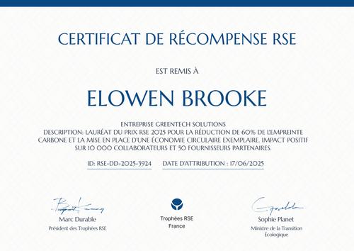 Certificat de récompense simple et minimaliste – Paysage Certificat de récompense simple et minimaliste – Paysage