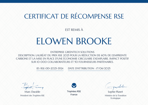 Certificat de récompense simple et minimaliste – Paysage Certificat de récompense simple et minimaliste – Paysage