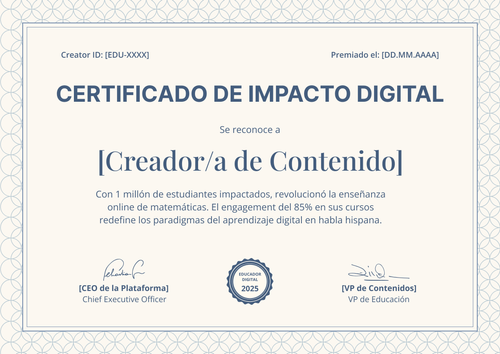 Modelo de certificado de logro institucional – Horizontal Modelo de certificado de logro institucional – Horizontal