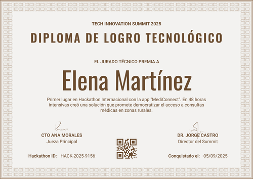 Modelo de certificado de logro formal y estándar – Horizontal Modelo de certificado de logro formal y estándar – Horizontal